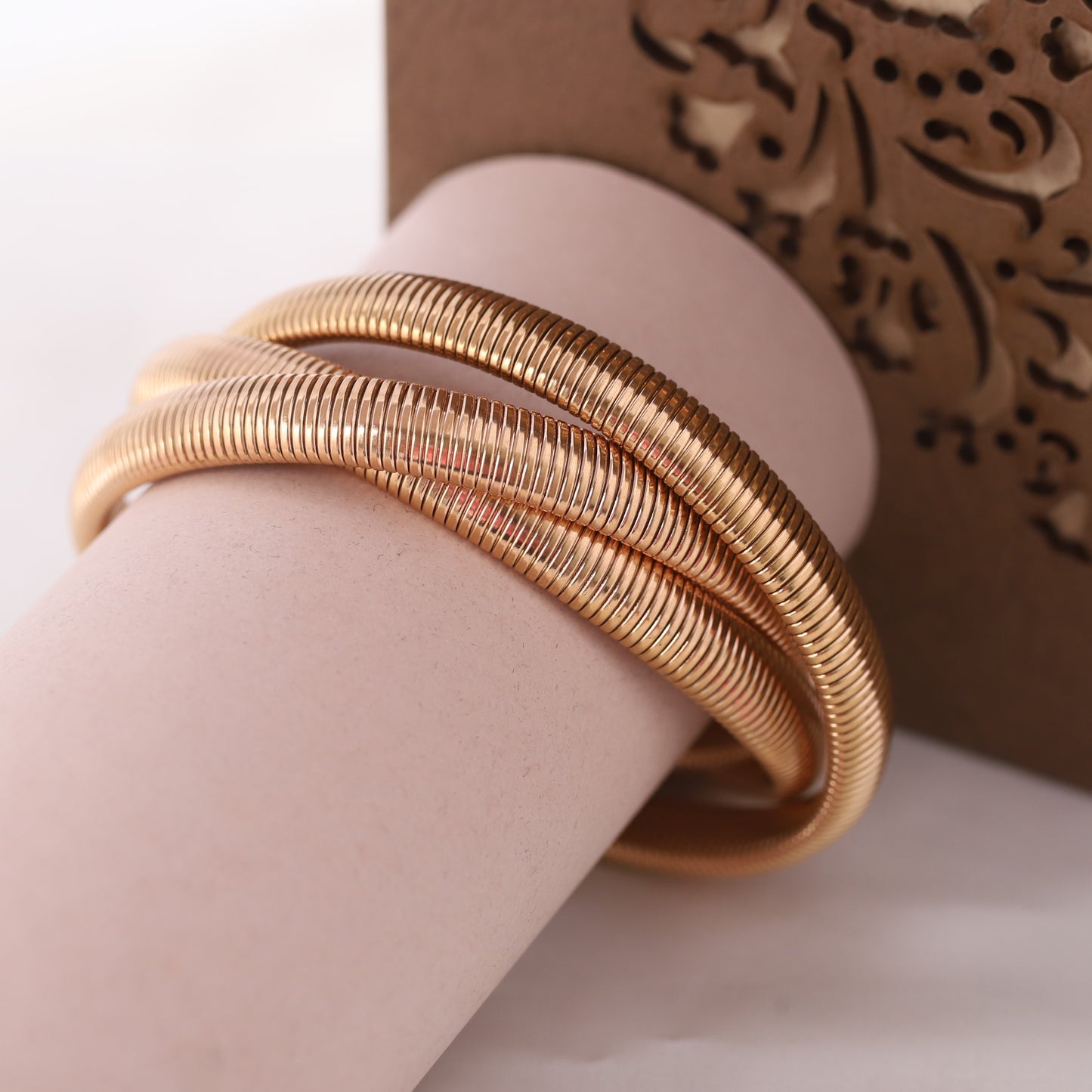 Rose gold plated bracelet.