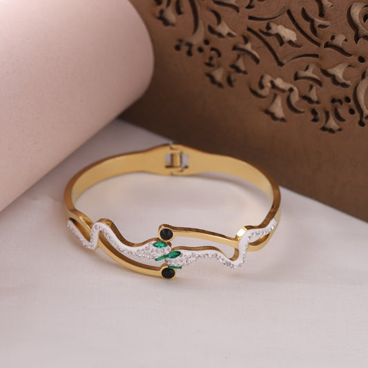 Gold Snake Design Bracelet