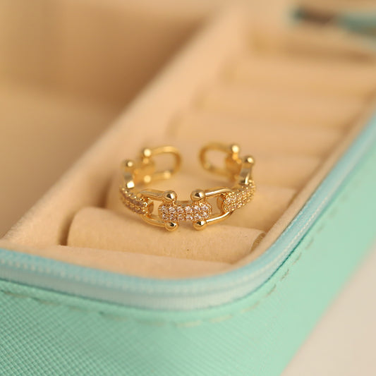 Chunky Textured Gold Dome Ring