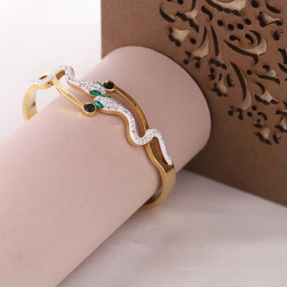 Gold Snake Design Bracelet