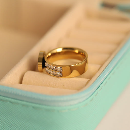 Modern Wide Band Statement Ring | Classic Roman Numeral Jewelry