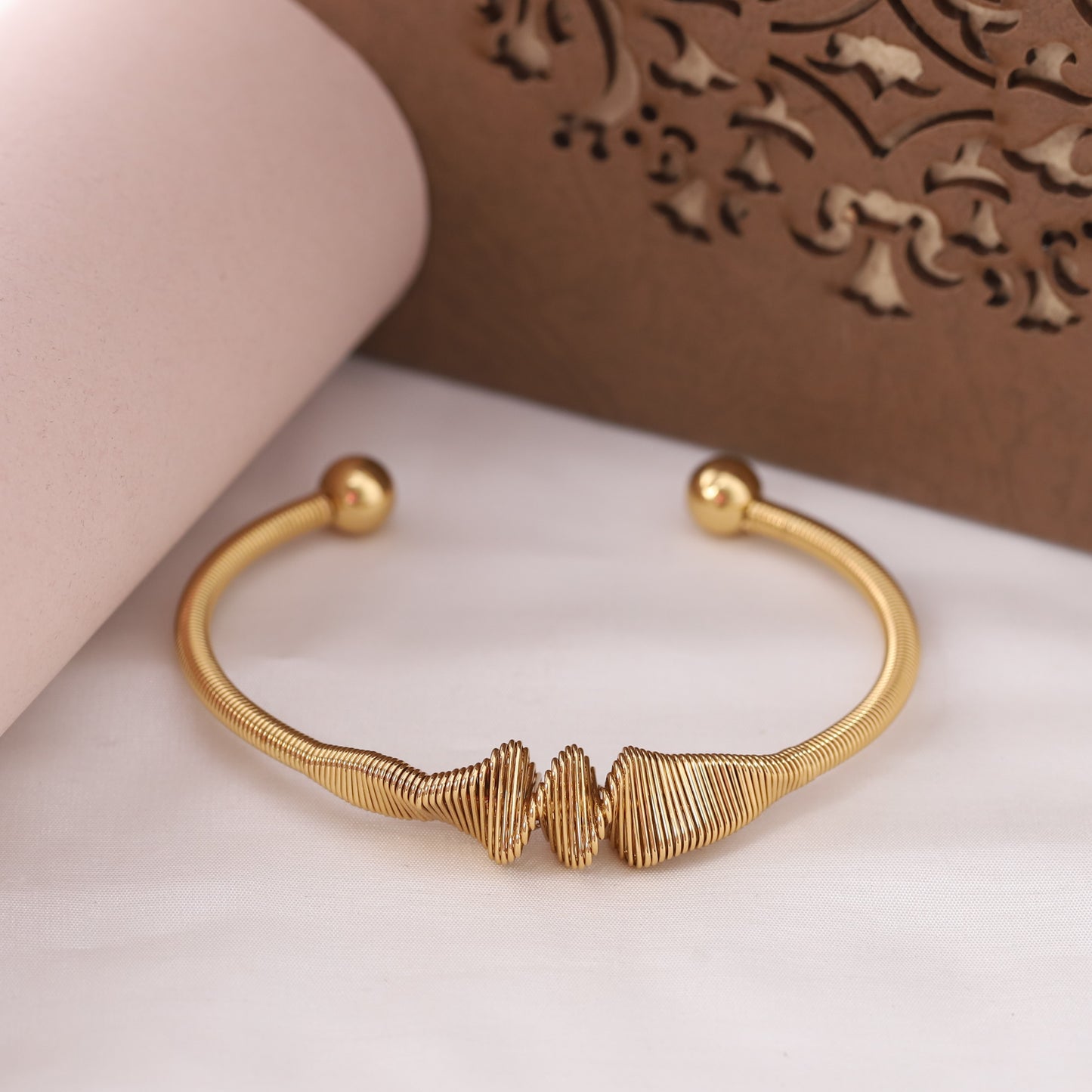 Elegant 22K Gold Plated Free Size Bracelet for Women & Girls