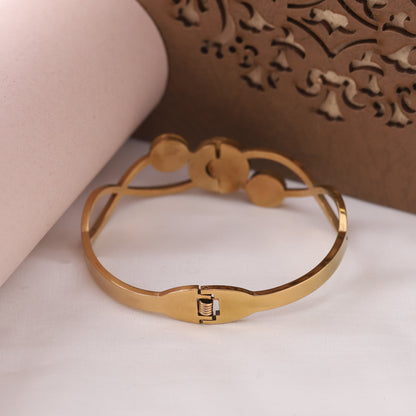Gold Plated AD Diamond Kada Bracelet