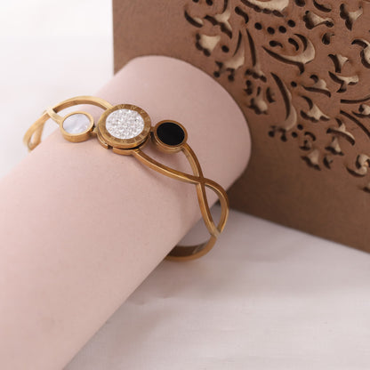 Gold Plated AD Diamond Kada Bracelet
