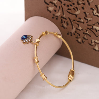 22K Gold Plated Evil Eye Bracelet with Magnetic Lock