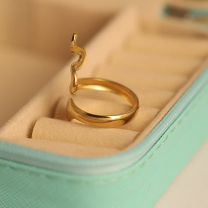 22K Gold Plated Coiled Snake Ring