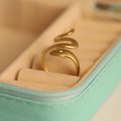 22K Gold Plated Coiled Snake Ring