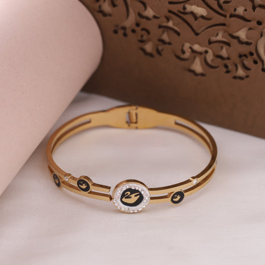 Gold Plated Stainless Steel Duck Design Kada Bracelet