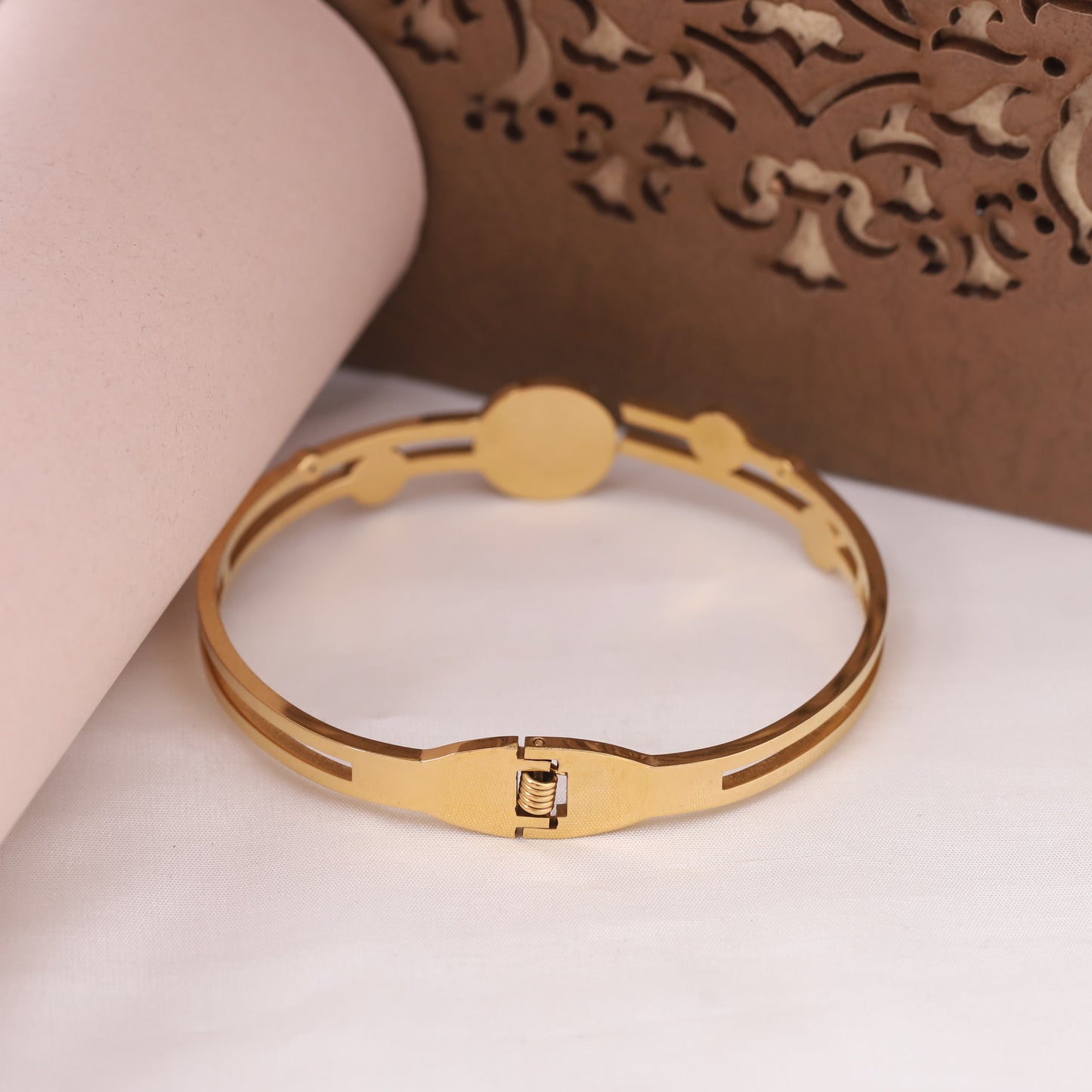 Gold Plated Stainless Steel Duck Design Kada Bracelet