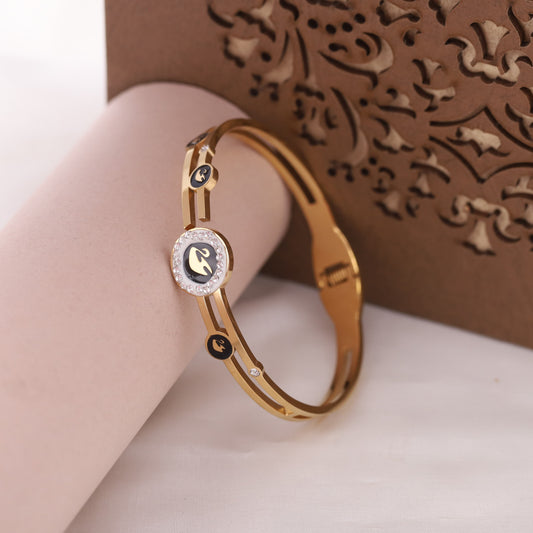 Gold Plated Stainless Steel Duck Design Kada Bracelet