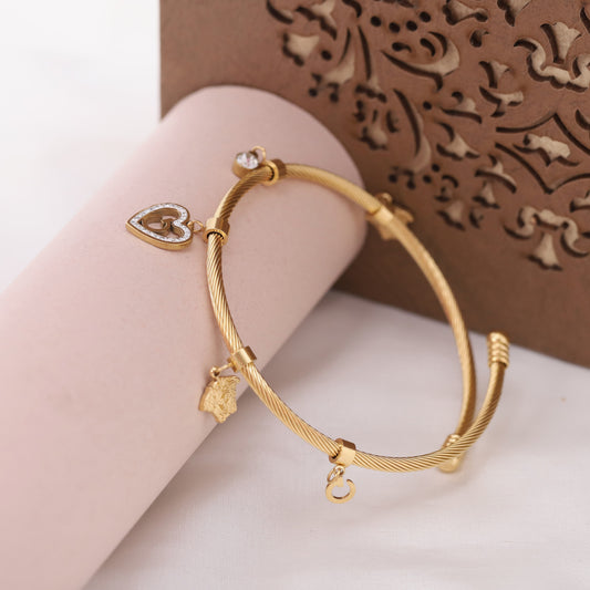 Gold Plated Kada Bracelet – Timeless Elegance for Her