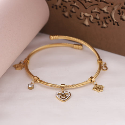 Gold Plated Kada Bracelet – Timeless Elegance for Her