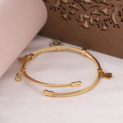 Gold Plated Kada Bracelet – Timeless Elegance for Her