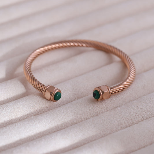 Elegant 18K Rose Gold Plated Free Size Bracelet for Women & Girls