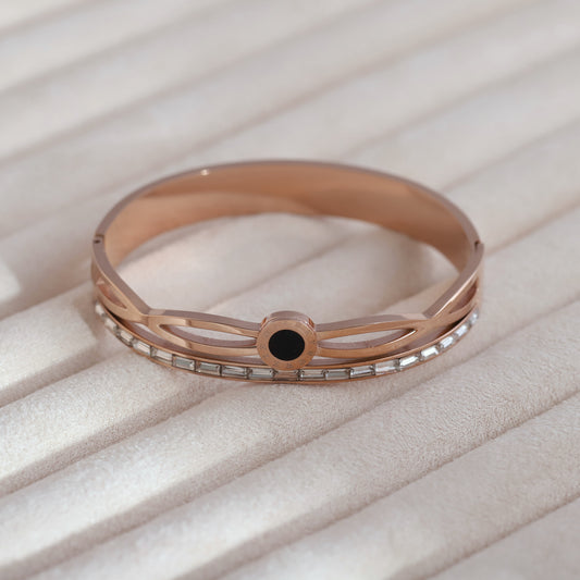 Elegant 18k Rose Gold Plated Bracelet