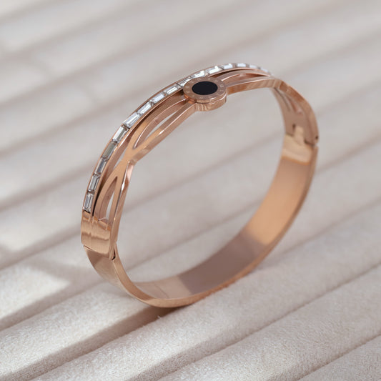 Elegant 18k Rose Gold Plated Bracelet