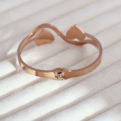 Elegant Rose Gold Plated Evil Eye Bracelet