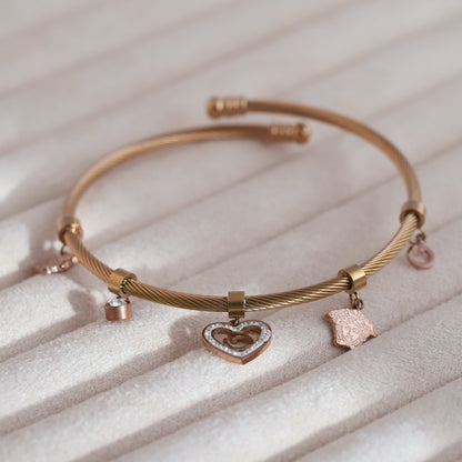 Elegant 18k Rose Gold Plated Bracelet