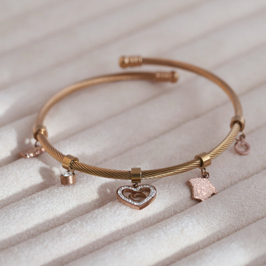 Elegant 18k Rose Gold Plated Bracelet