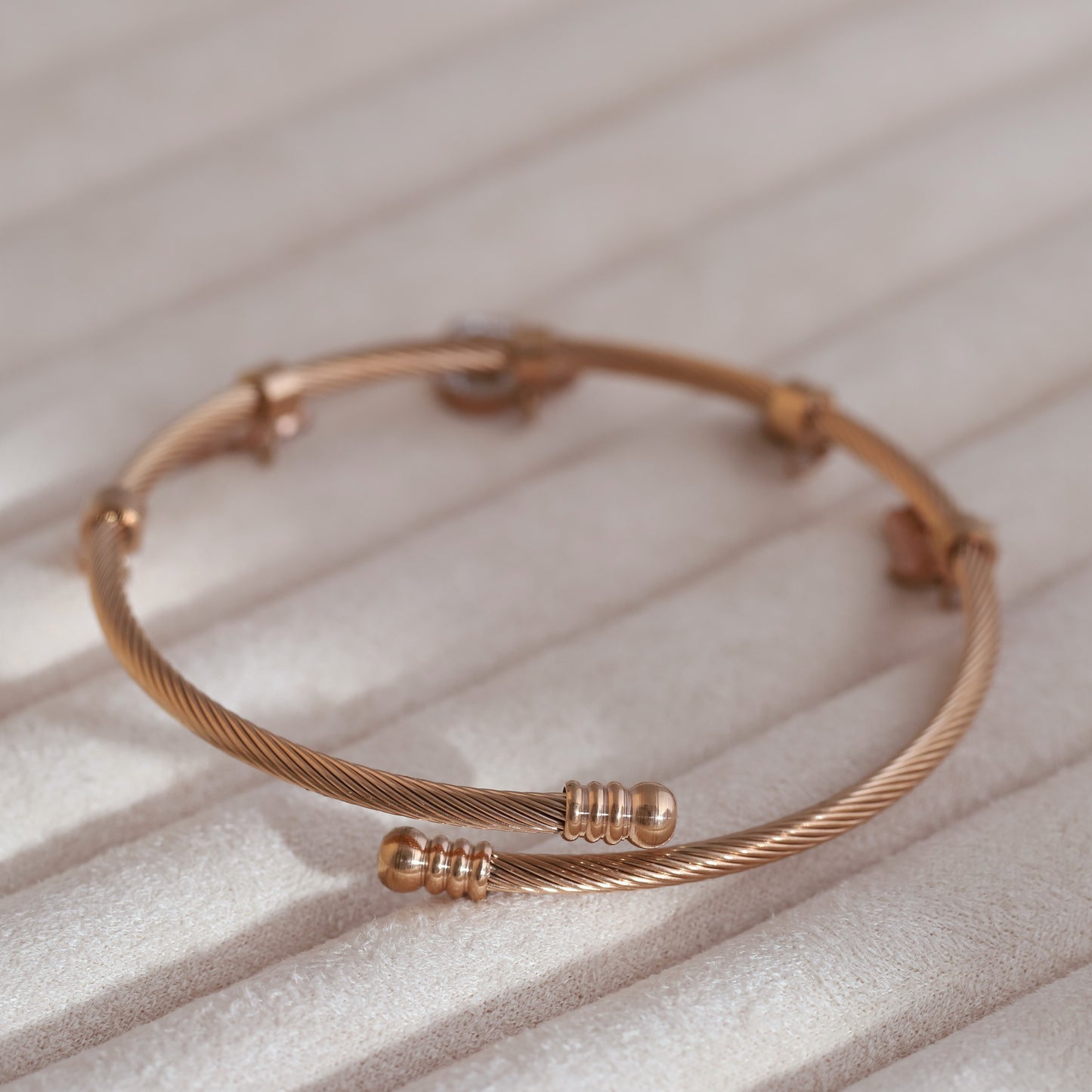 Elegant 18k Rose Gold Plated Bracelet