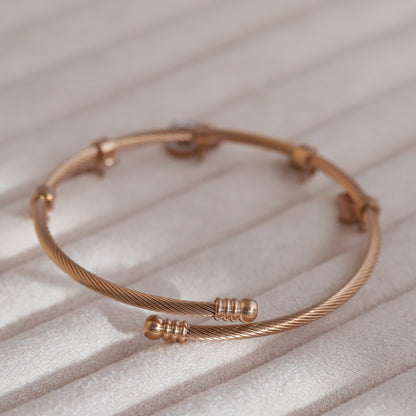 Elegant 18k Rose Gold Plated Bracelet