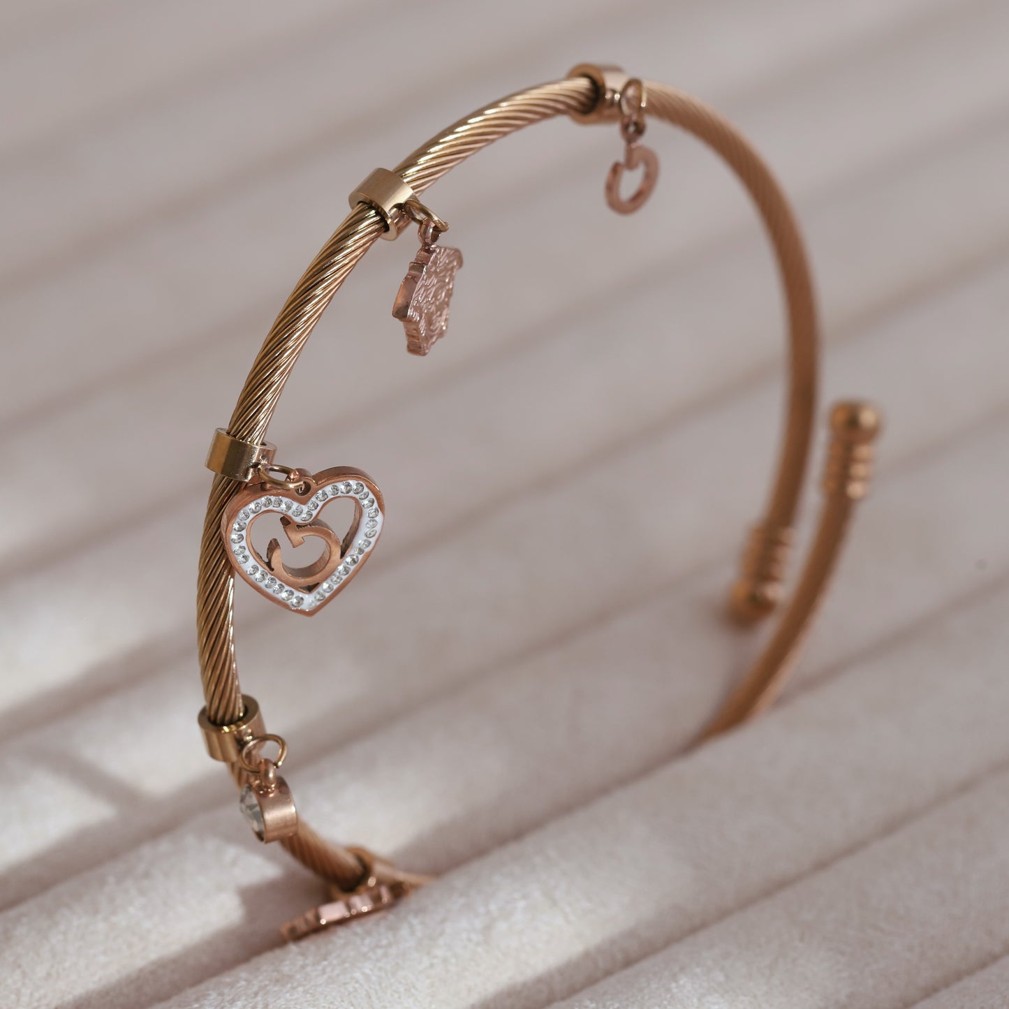Elegant 18k Rose Gold Plated Bracelet