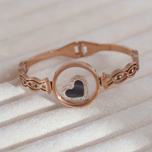 Personalized Rose Gold Plated Bracelet with Resin Art & Compartment