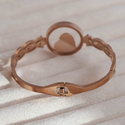 Personalized Rose Gold Plated Bracelet with Resin Art & Compartment