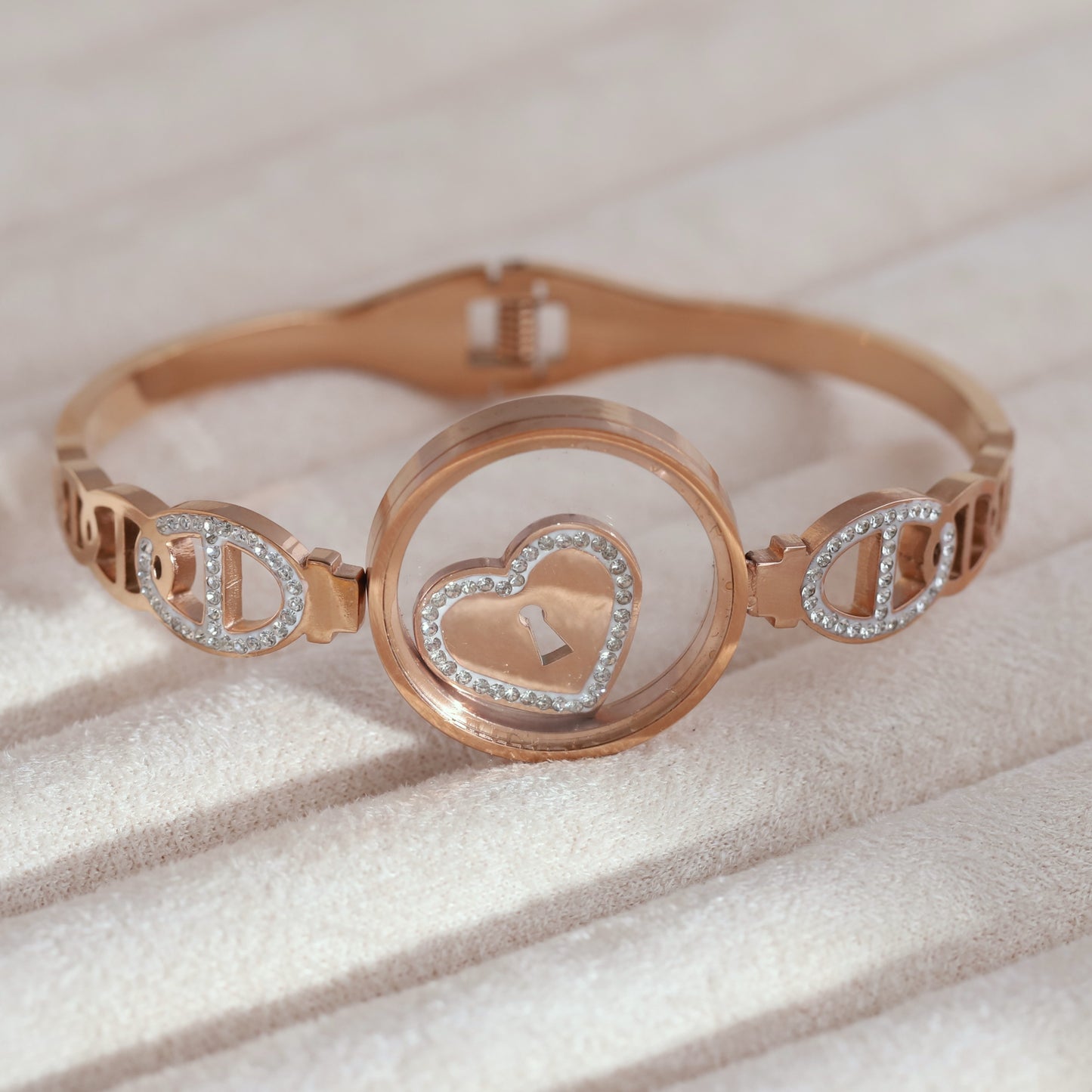 Personalized 18k Rose Gold Plated Resin Art Bracelet