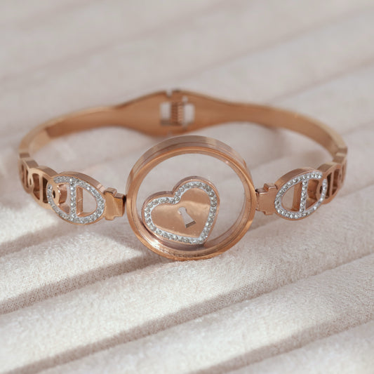 Personalized 18k Rose Gold Plated Resin Art Bracelet