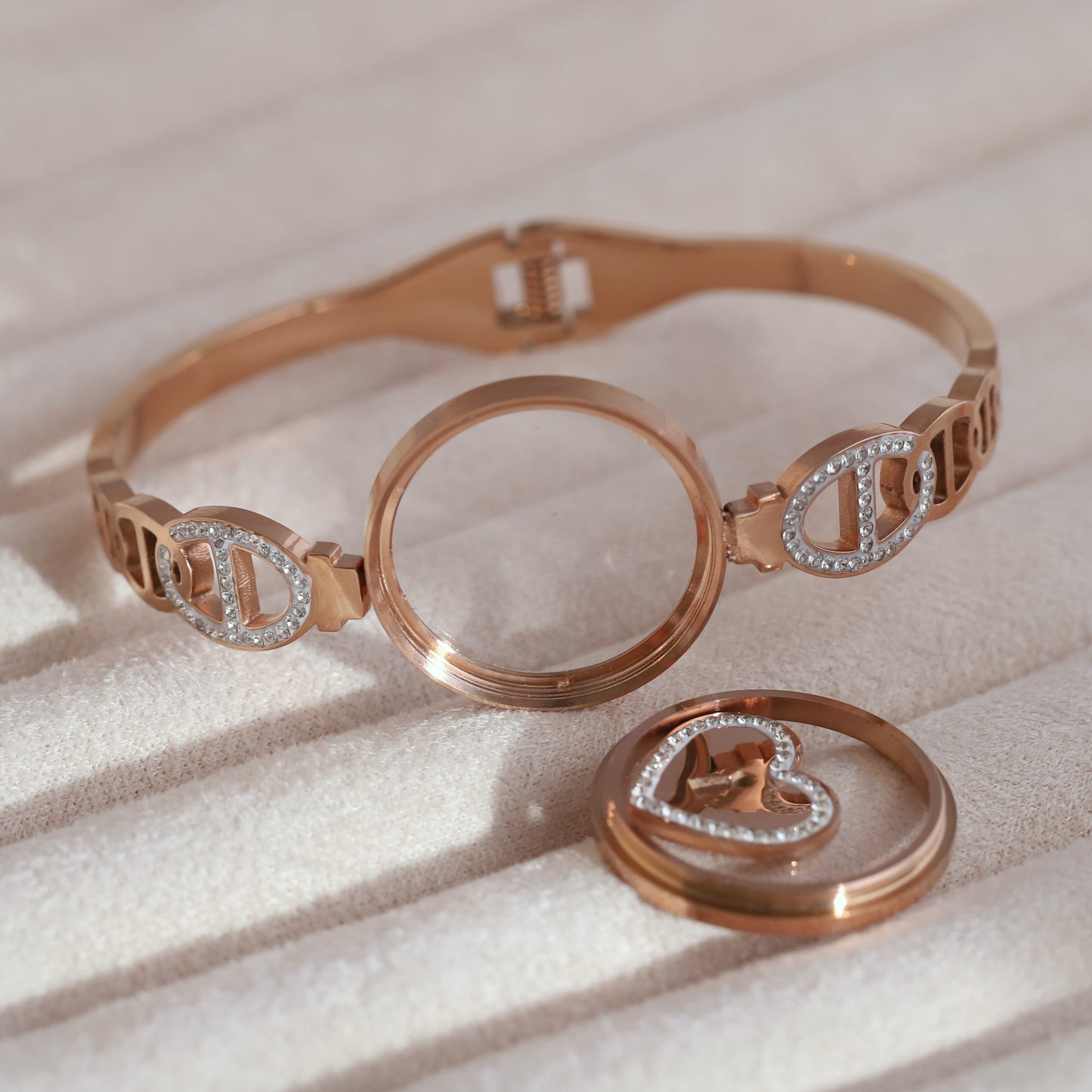 Personalized 18k Rose Gold Plated Resin Art Bracelet