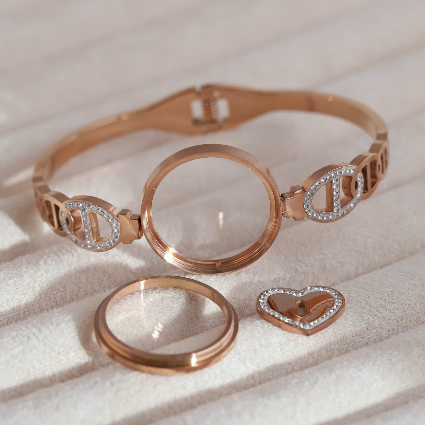 Personalized 18k Rose Gold Plated Resin Art Bracelet