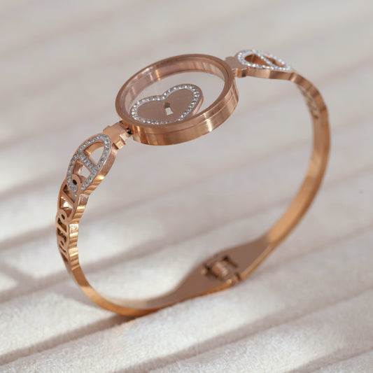 Personalized 18k Rose Gold Plated Resin Art Bracelet