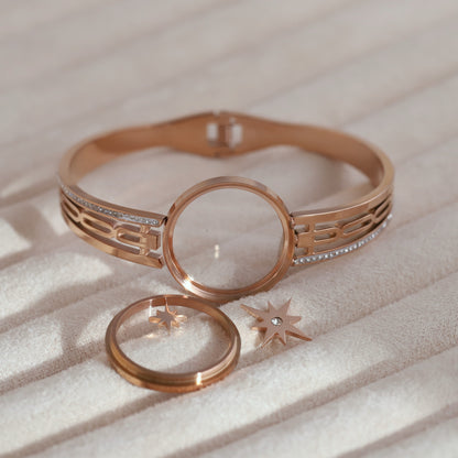 Personalized Rose Gold Plated Resin Art Bracelet
