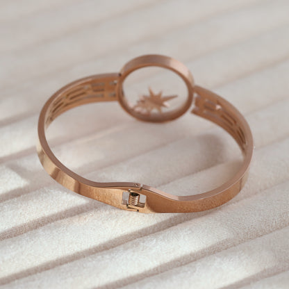 Personalized Rose Gold Plated Resin Art Bracelet