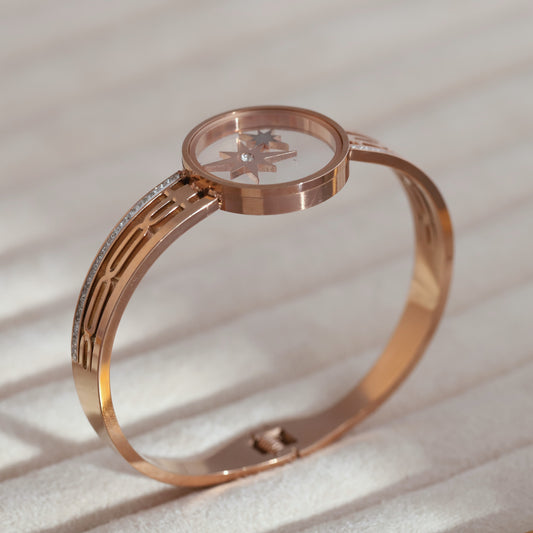 Personalized Rose Gold Plated Resin Art Bracelet