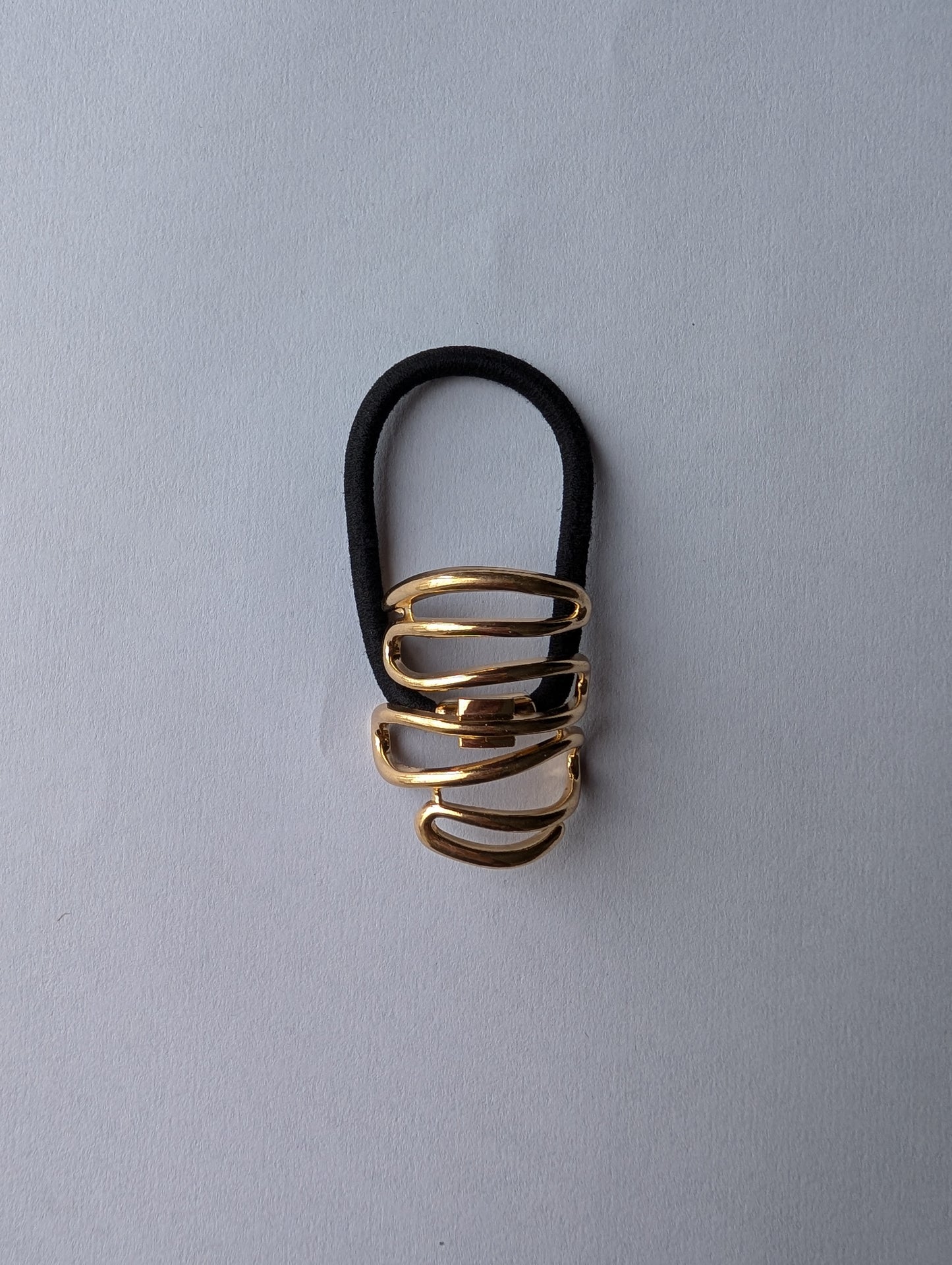 Modern Gold Coil Hair Tie | Spiral Metal Ponytail Holder | Unique Hair Accessory