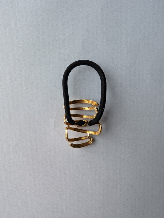 Modern Gold Coil Hair Tie | Spiral Metal Ponytail Holder | Unique Hair Accessory