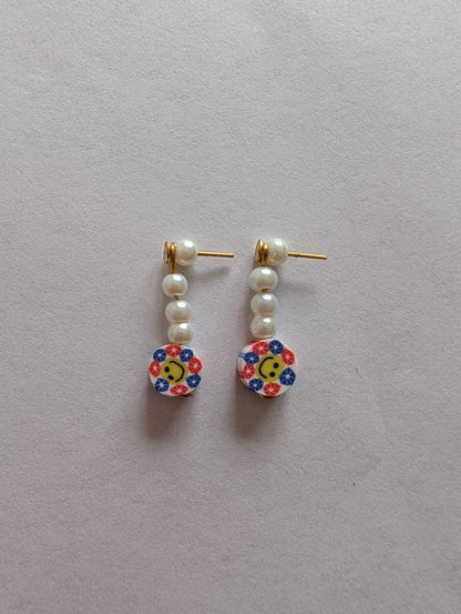 Smiley Pearl Earrings