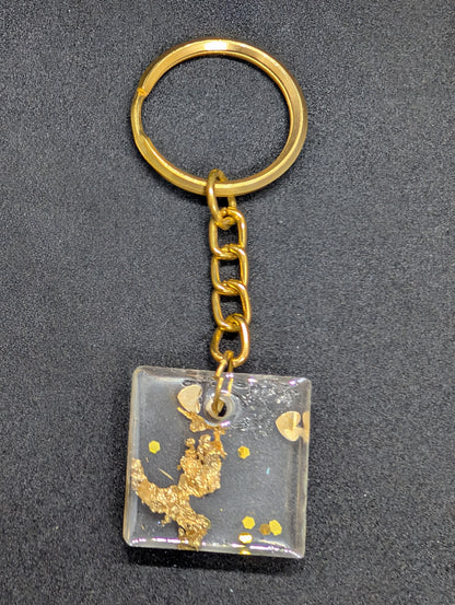 Square Shaped Keychain