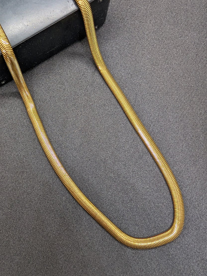 Sleek Gold Plated Men's Snake Chain Necklace