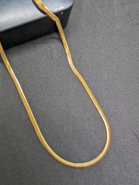 Luxury Men's Gold Herringbone Chain Necklace