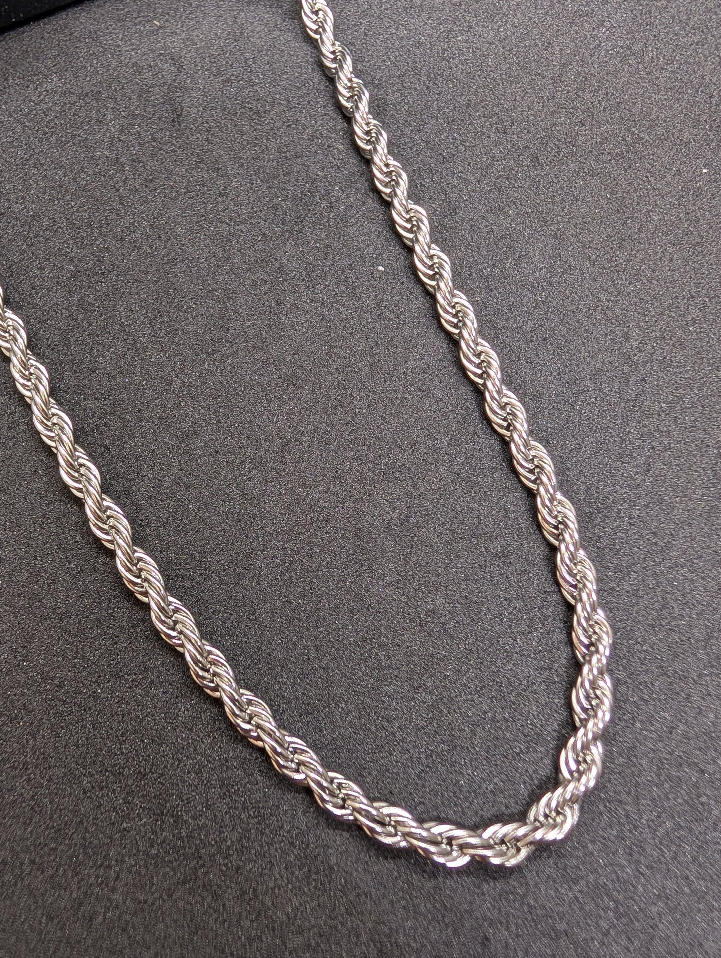 Men's Silver-Tone Classic Rope Chain Necklace