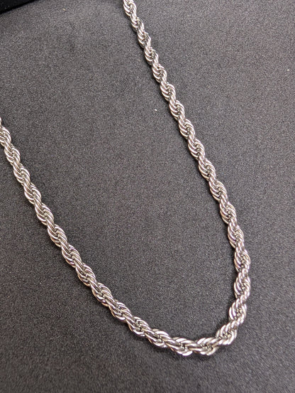 Men's Silver-Tone Classic Rope Chain Necklace