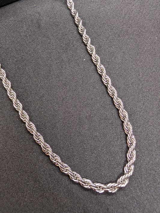 Men's Silver-Tone Classic Rope Chain Necklace