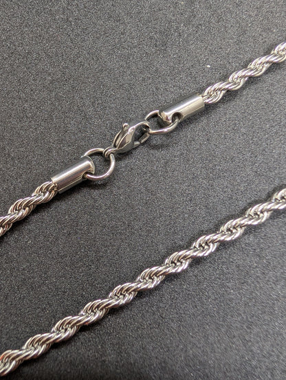 Men's Silver-Tone Classic Rope Chain Necklace