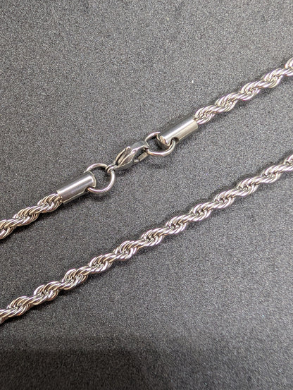 Men's Silver-Tone Classic Rope Chain Necklace