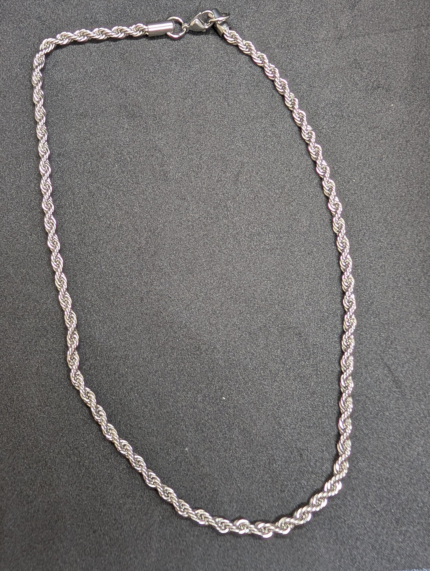 Men's Silver-Tone Classic Rope Chain Necklace