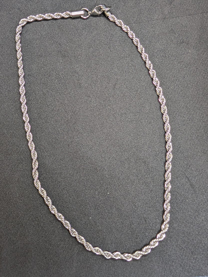 Men's Silver-Tone Classic Rope Chain Necklace