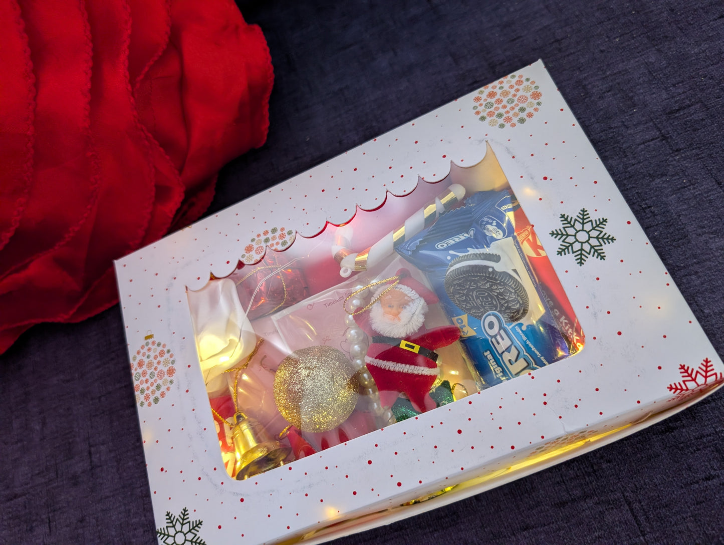 Festive Christmas Gift Hamper: Chocolates, Treats & Holiday Decor Box